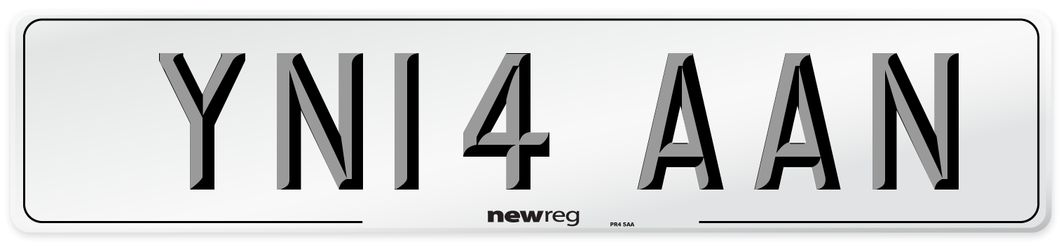 YN14 AAN Number Plate from New Reg
